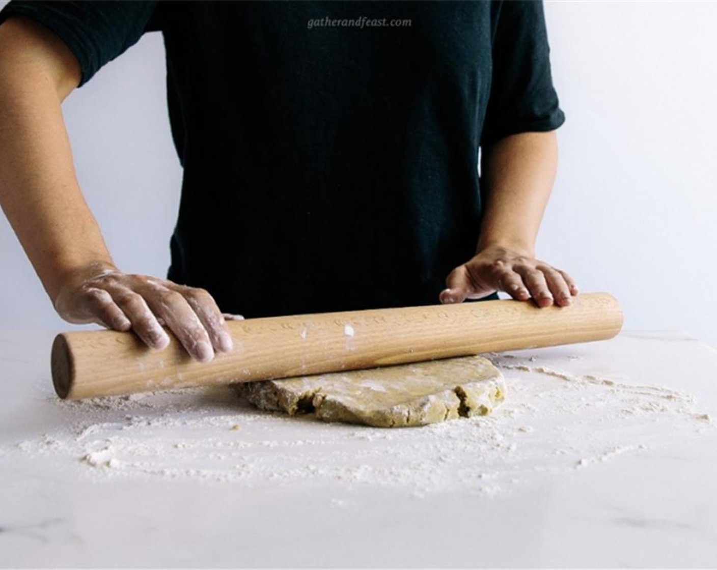 step 4 Fold the ingredients together until just combined. If you are baking the shortbread straight away, take the dough from the bowl and place onto a lightly floured surface.