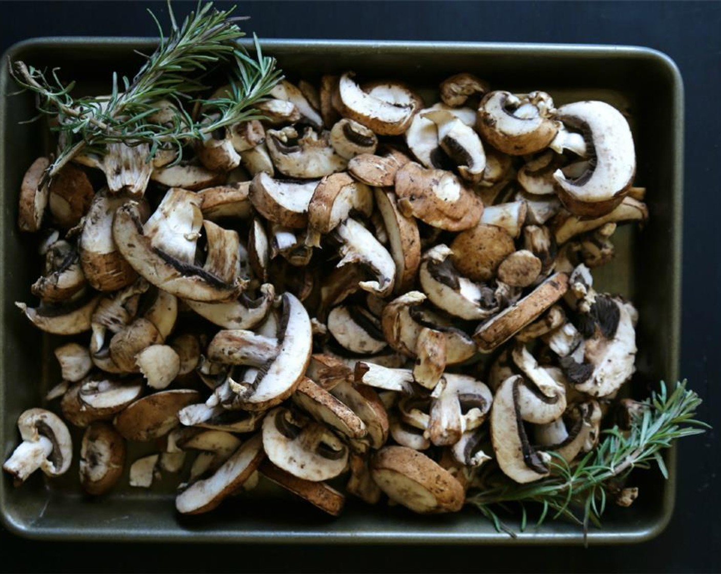 step 3 Next, add the mushrooms and Fresh Rosemary (1 Tbsp) and cook for another 3 minutes.