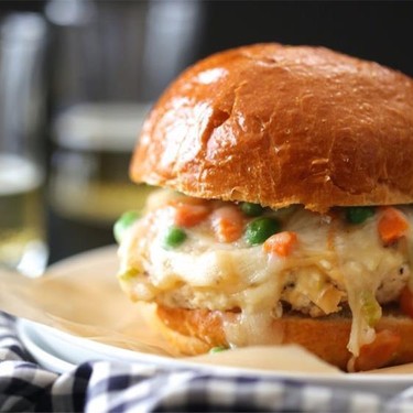 Chicken Pot Pie Burger Recipe | SideChef
