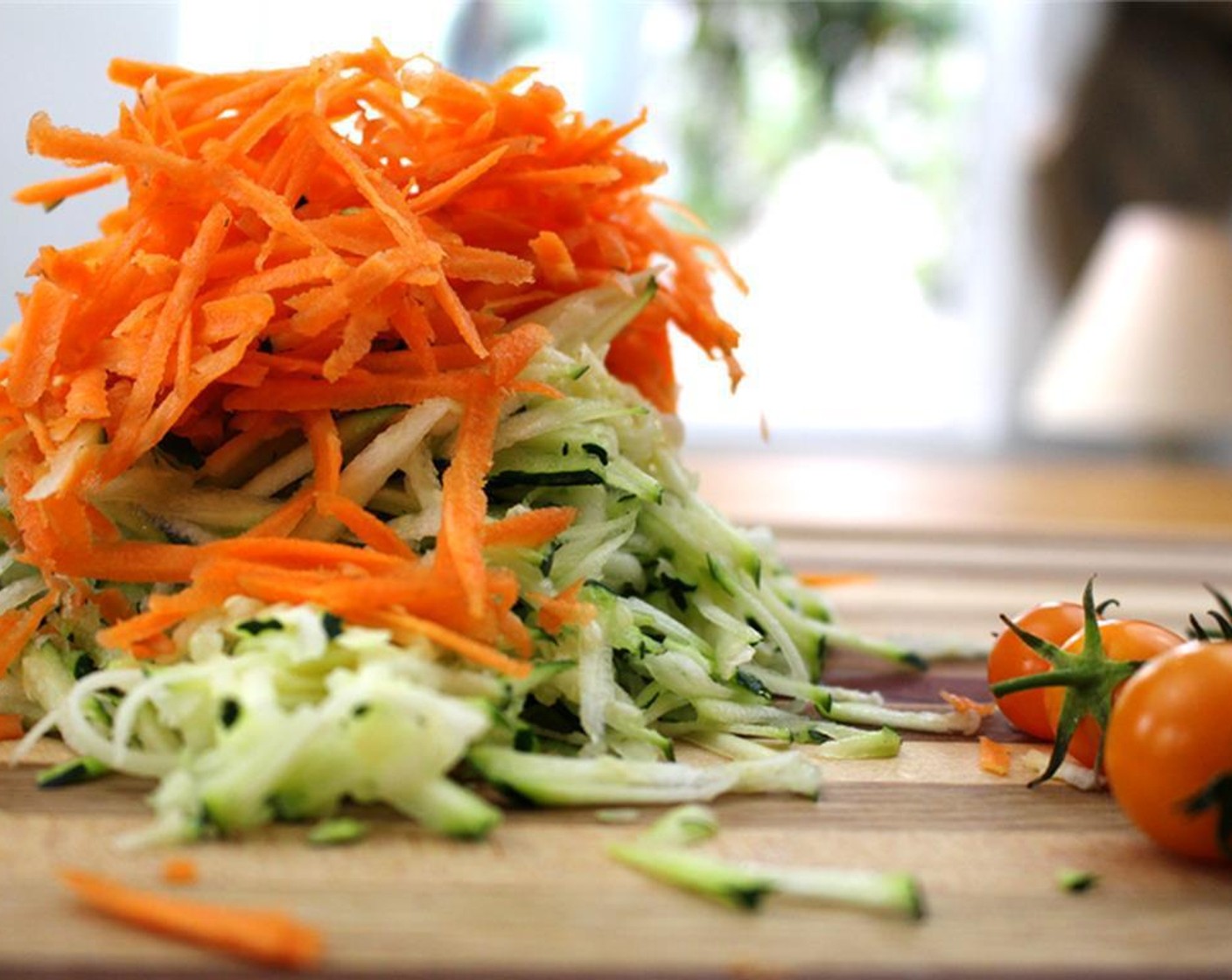 step 1 In a bowl, grate the Zucchini (2 cups) and Carrot (1 cup).