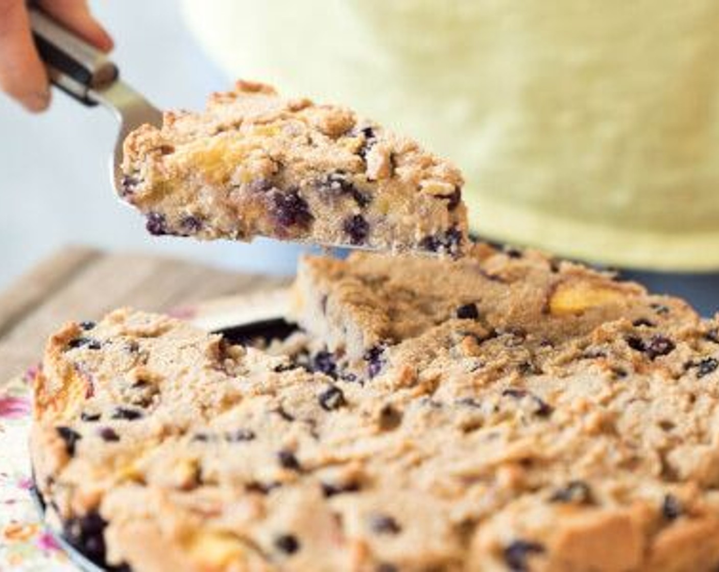 Gluten-Free Peach and Wild Blueberry Cake