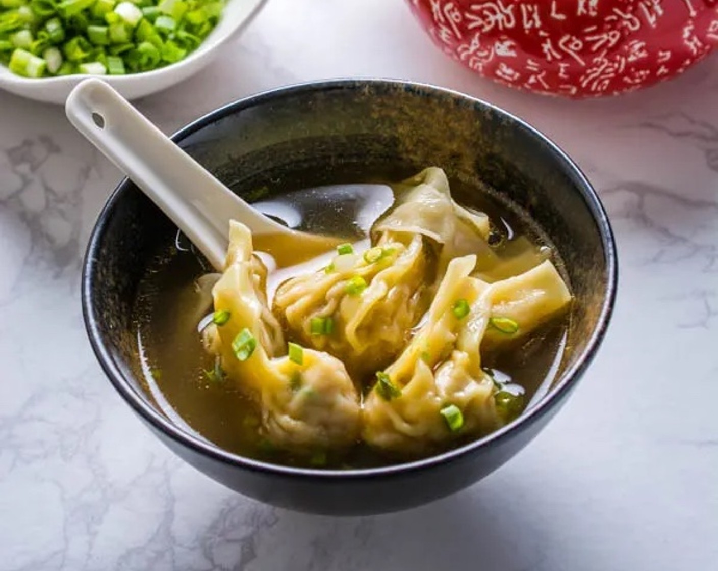 step 9 Garnish with remaining Scallion (1/4 cup) before serving.