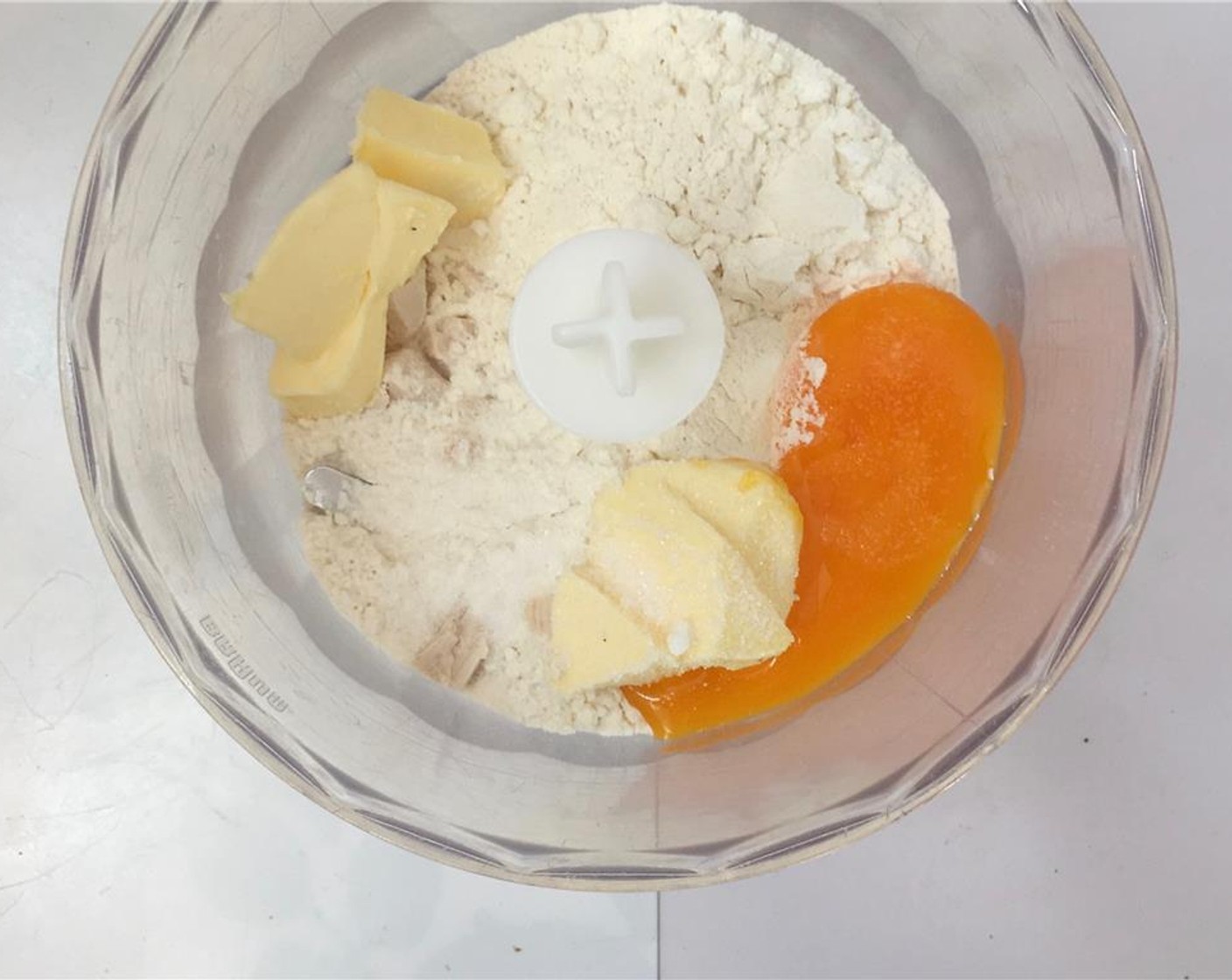step 1 Warm Milk (4 Tbsp) until it is tepid, but don't let it simmer. Add All-Purpose Flour (155 g), Fresh Yeast (2 tsp), Unsalted Butter (2 2/3 Tbsp), Eggs (2), Salt (1 pinch) and Caster Sugar (2 tsp) to a blender.