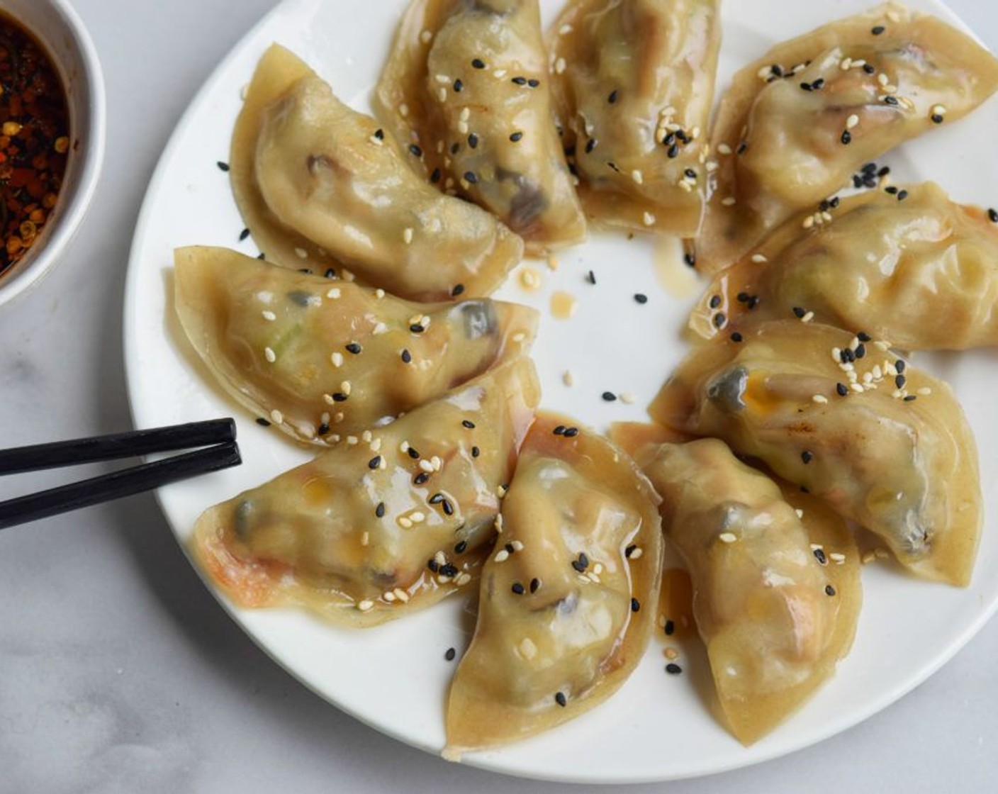 step 9 Serve the dumplings on their own with the dipping sauce or in a soup.