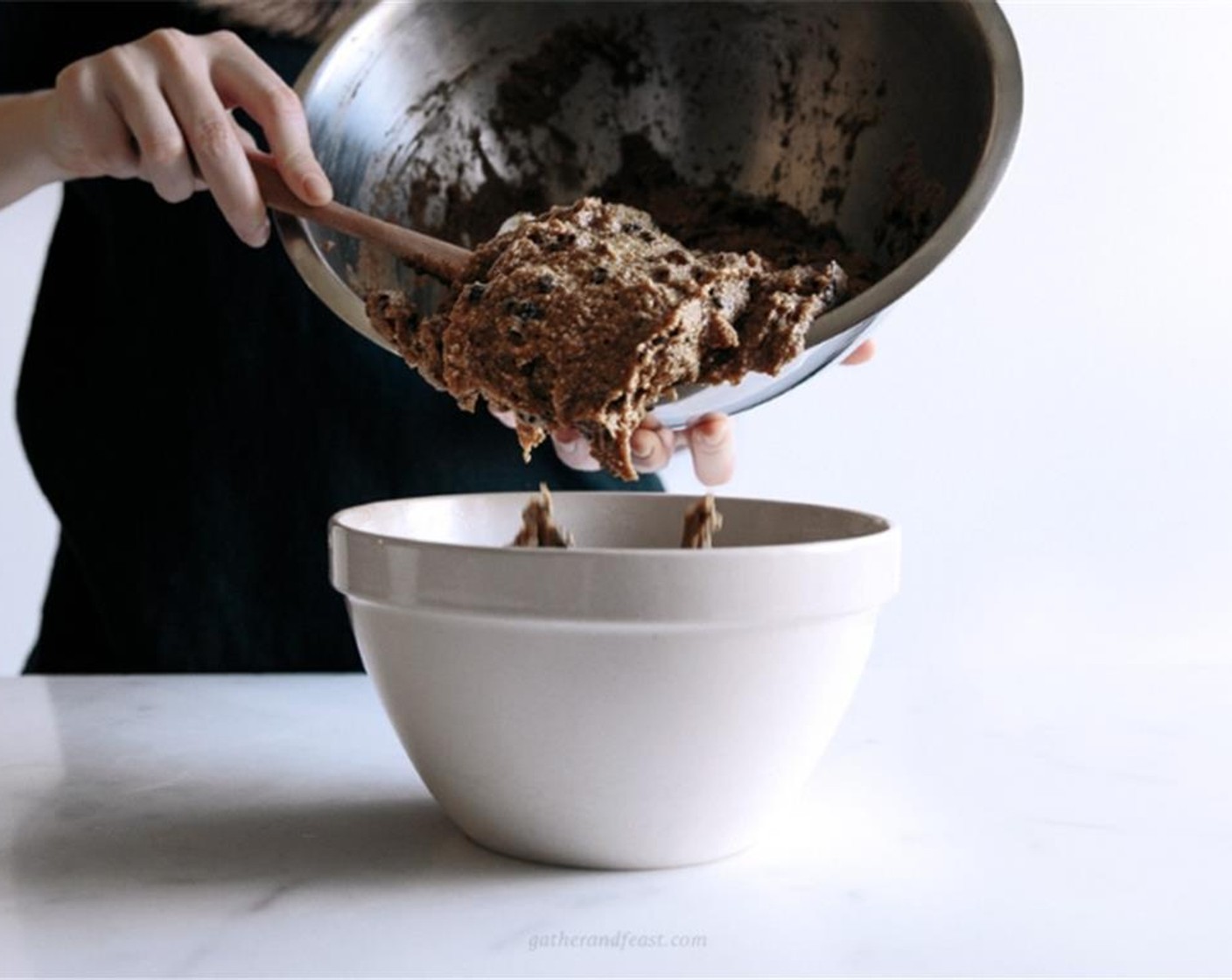 step 7 Pour the mixture into your prepared pudding bowl.