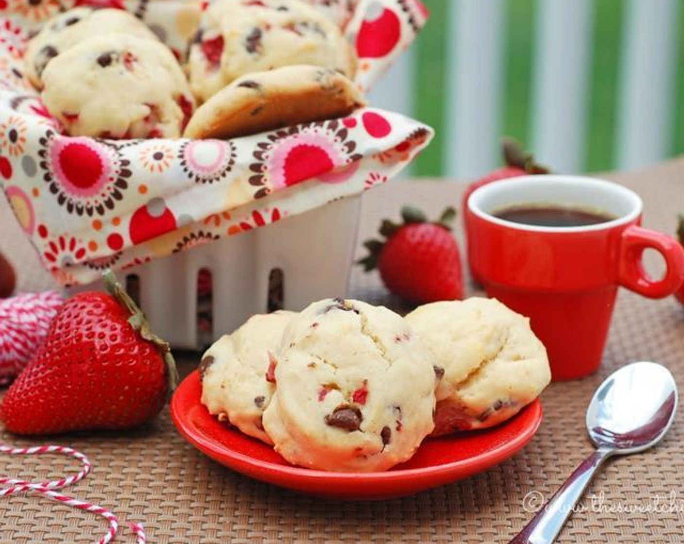 Mini Maple Strawberry Chocolate Chip Scones