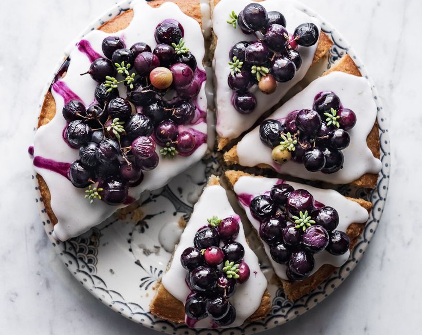 Roasted Grape & Fennel Olive Oil Cake