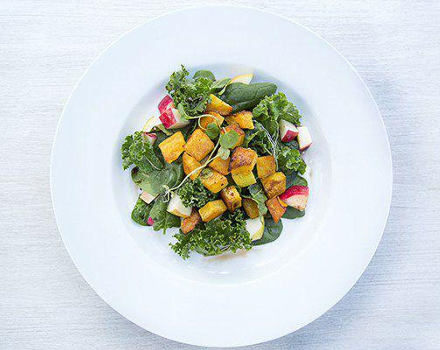 Green Salad with Roasted Winter Squash