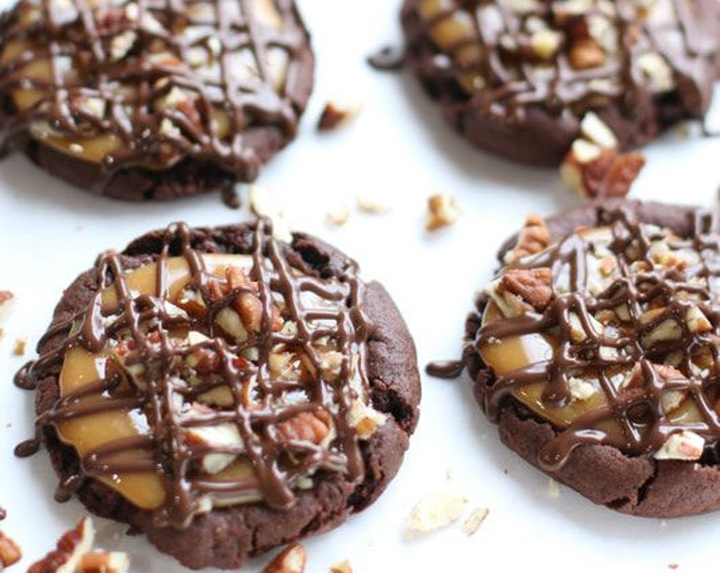 Brownie Turtle Cookies