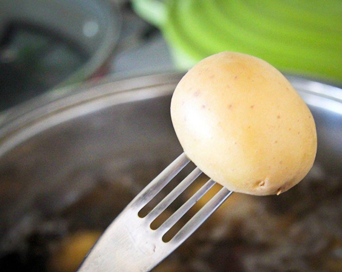 step 3 Bring them to a boil and cook the potatoes until they are just fork tender.