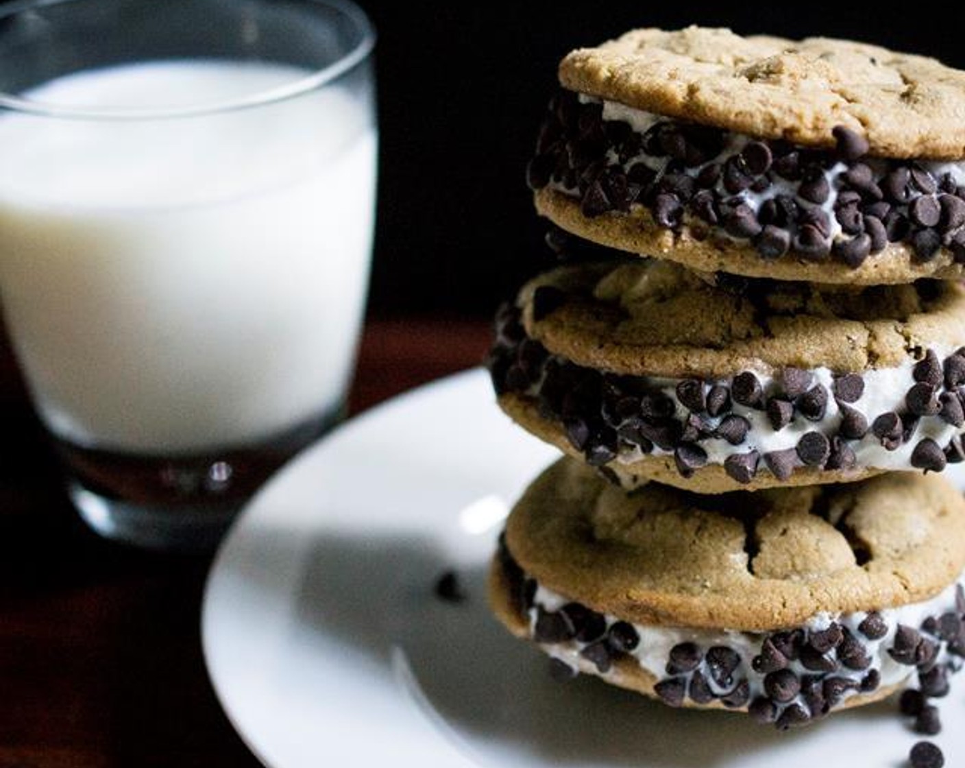 Chocolate Chip Cookie Ice Cream Sandwich