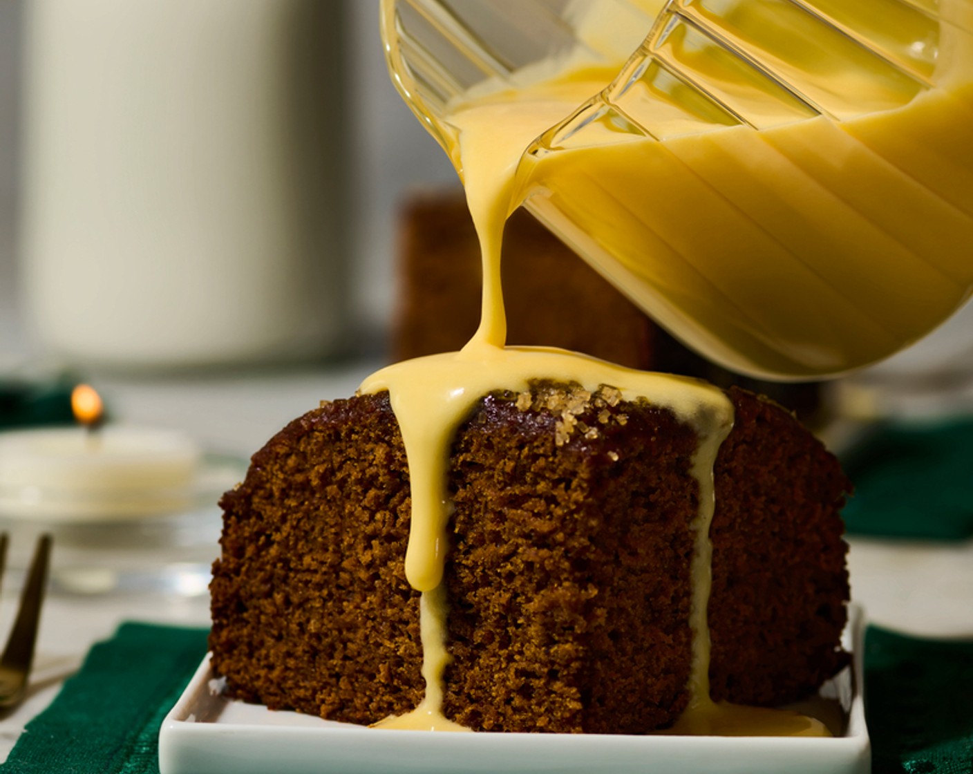 Gingerbread Cake with Crème Anglaise