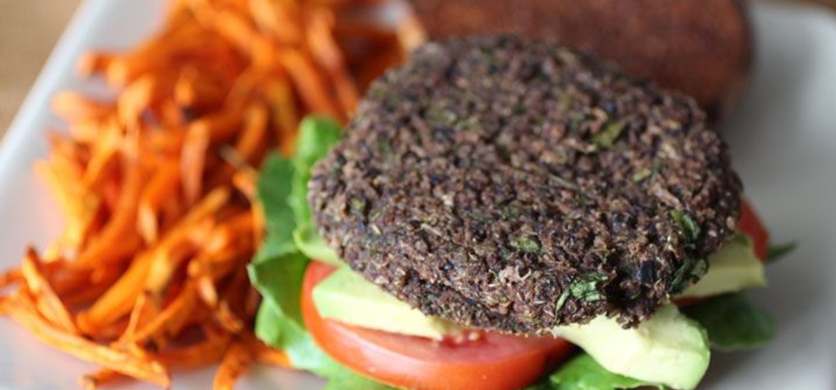 Black Bean Quinoa Burgers with Garlic Tahini Sauce Recipe | SideChef