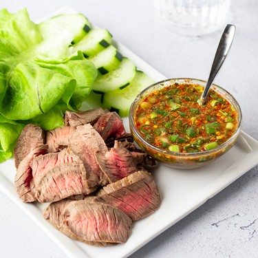 Crying Tiger (Steak Wraps with Spicy Dipping Sauce) Recipe | SideChef
