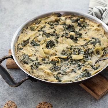 Vegan Creamy Baked Kale Artichoke Dip Recipe | SideChef
