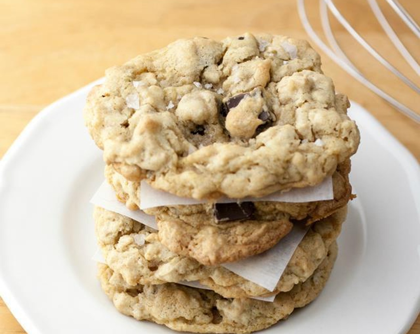 Salted Peanut Butter Chocolate Chip Oatmeal Cookie