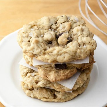Salted Peanut Butter Chocolate Chip Oatmeal Cookie Recipe | SideChef