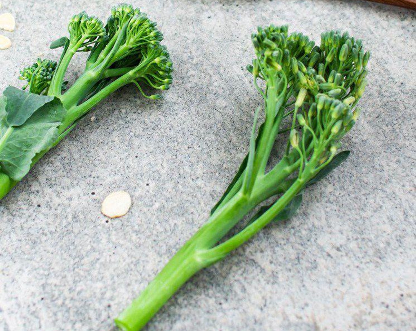 step 1 Wash Broccolini (1 2/3 cups) and trim the toughest part of the stem.