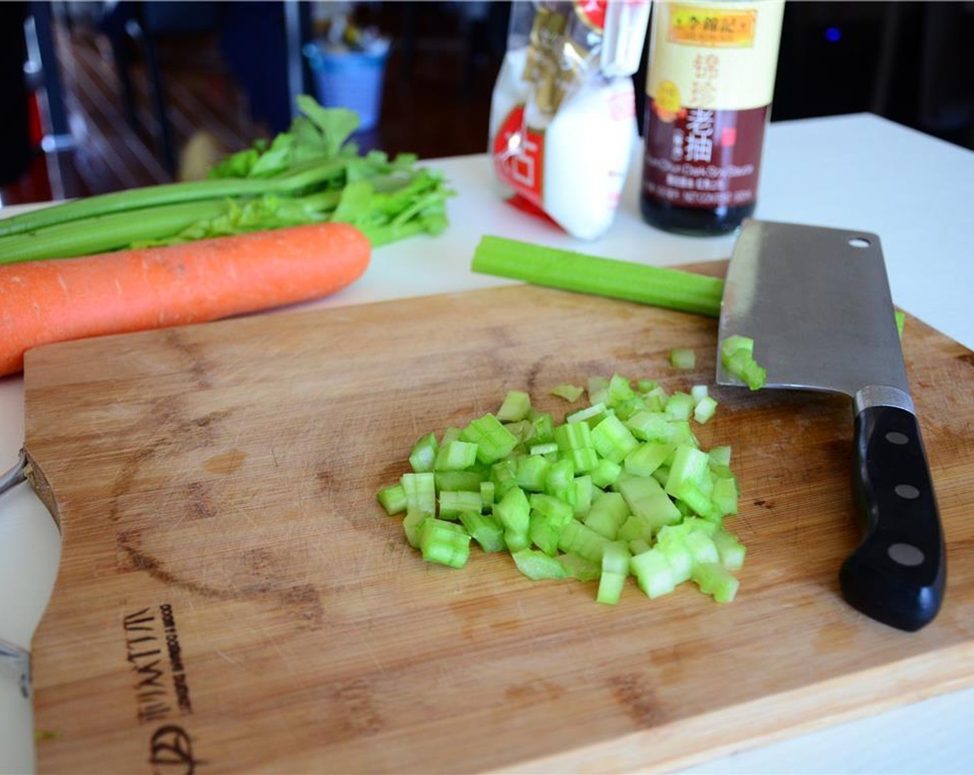 step 3 Chop the Celery (1/2 stalk).