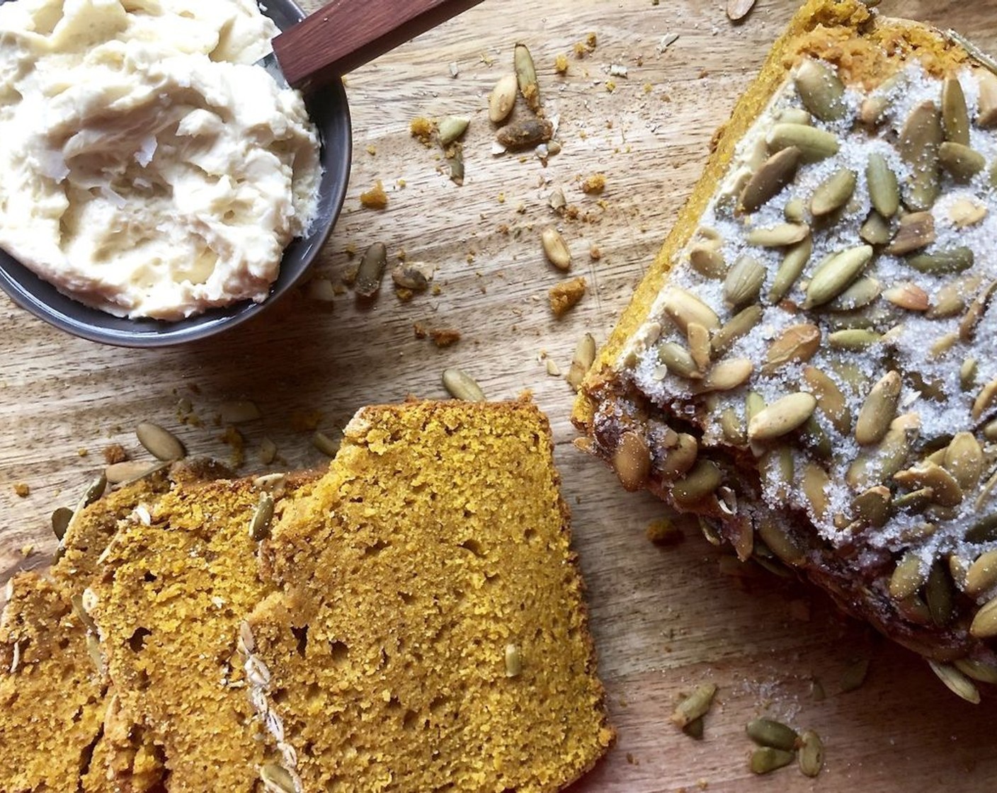Pumpkin Bread with Salted Maple Butter