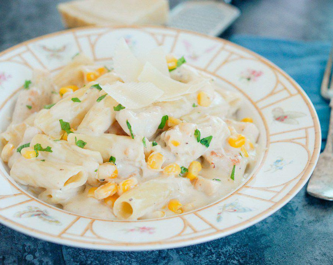 Creamy Cheese Chicken & Sweetcorn Penne Recipe