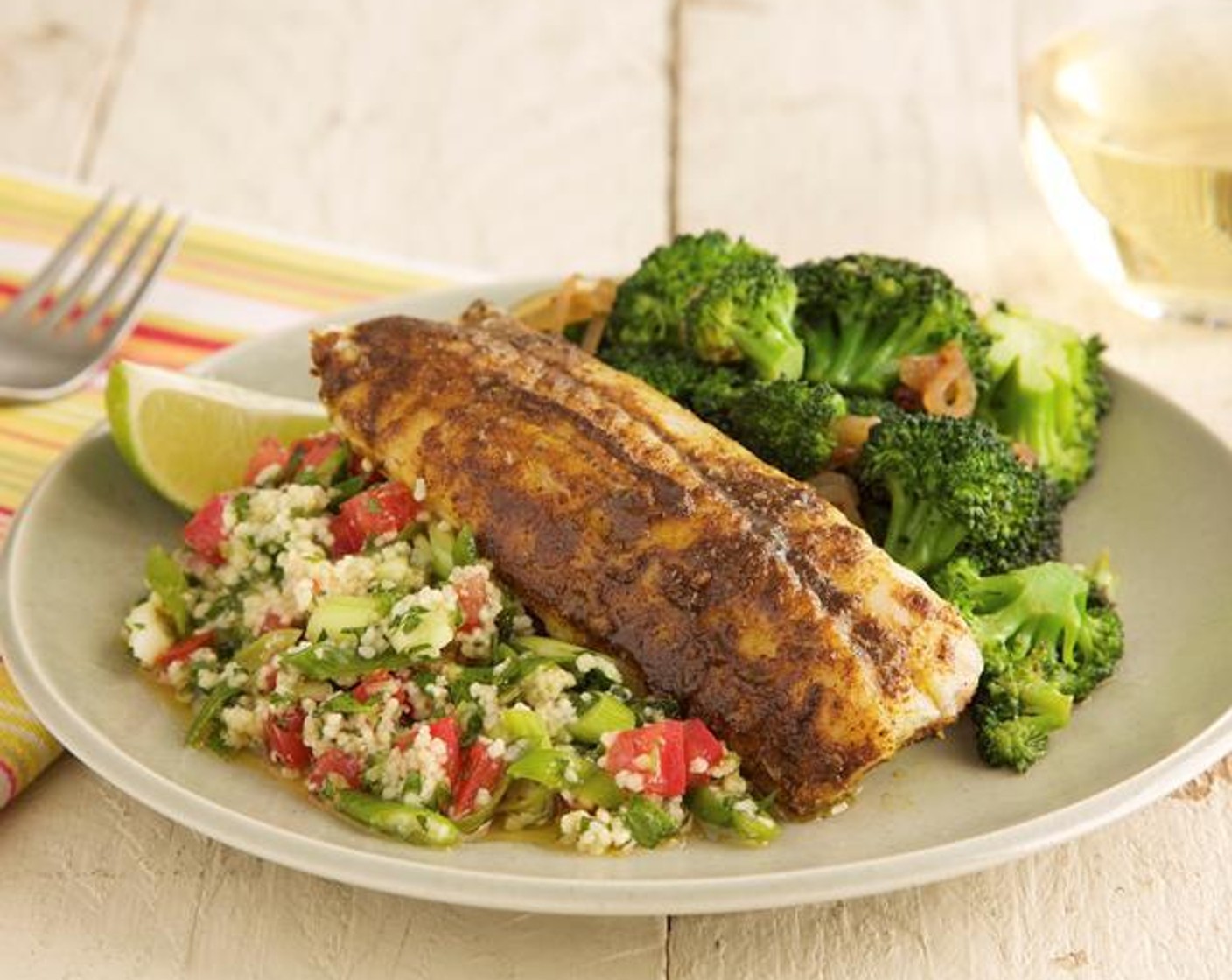North African Spiced Cod with Herbed Couscous