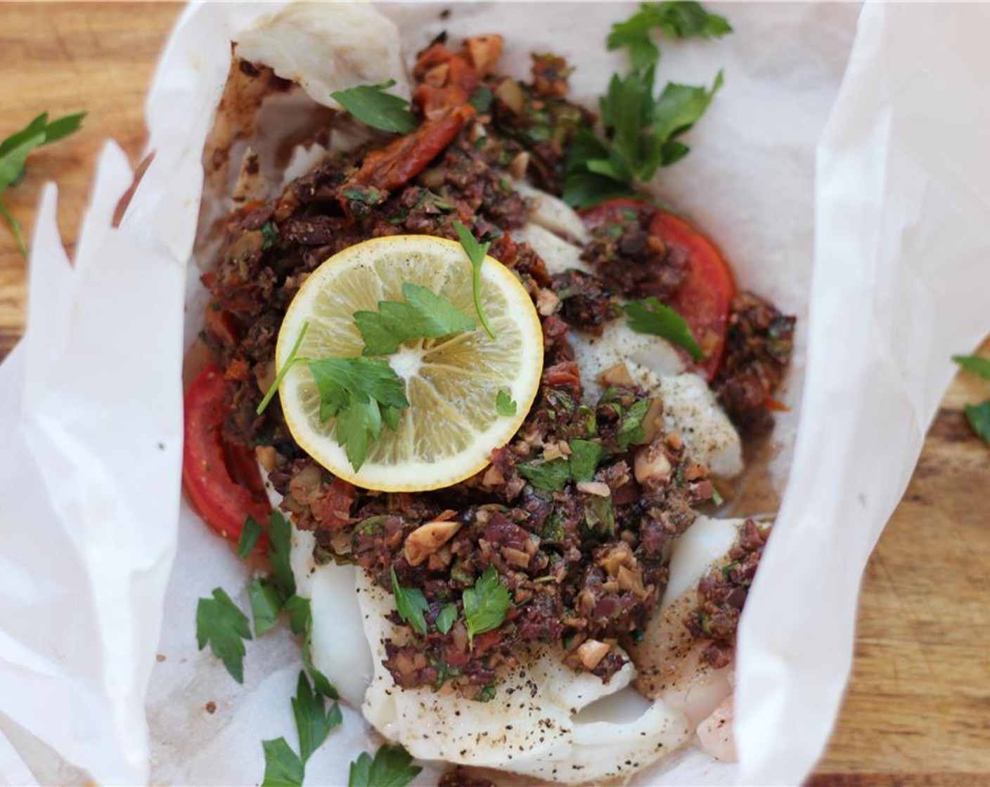 step 10 Place into the preheated oven to bake for 10-12 minutes, or until the fish is opaque and flakes with a fork. Serve immediately.