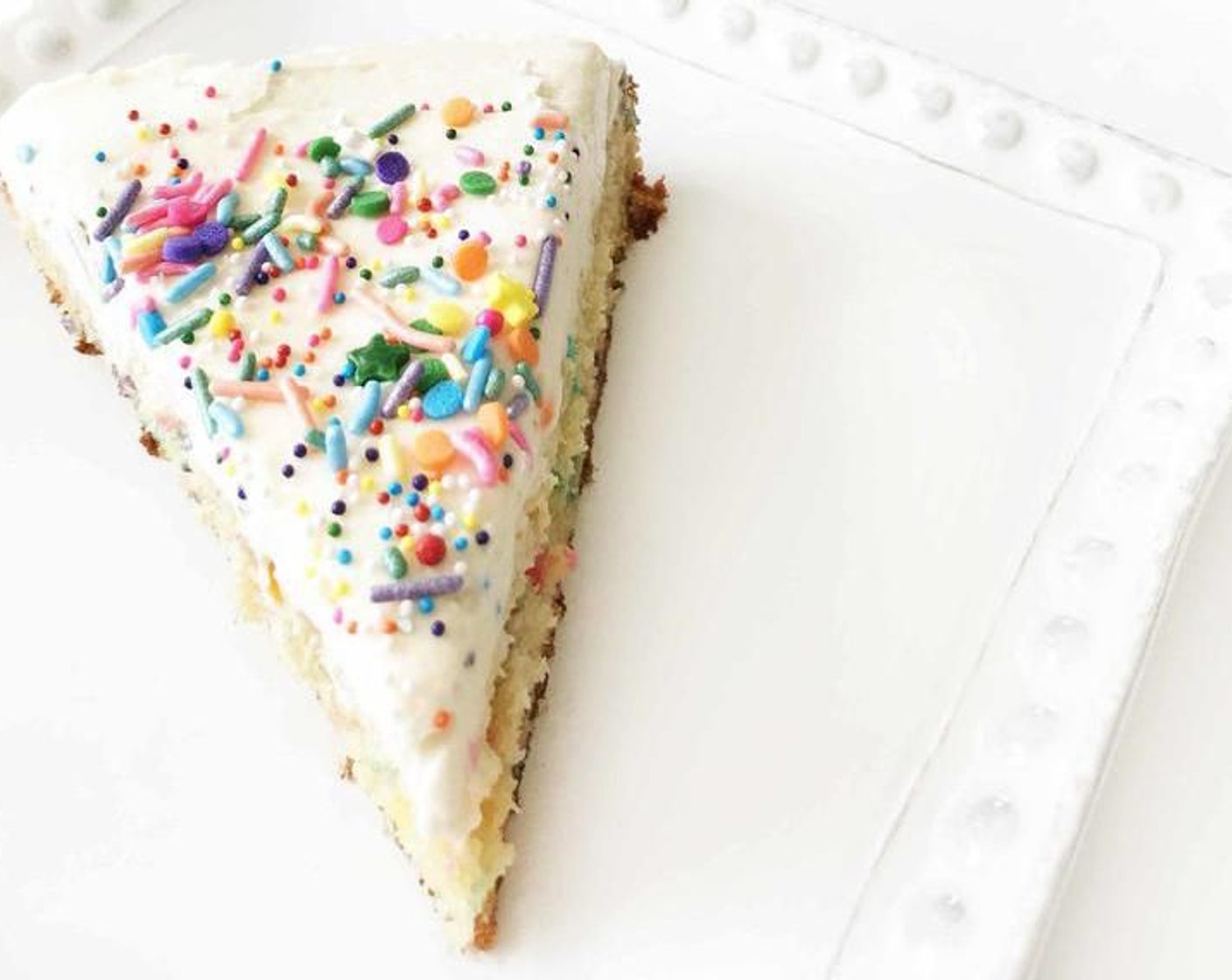 Skinny Funfetti Cake with Buttercream Frosting