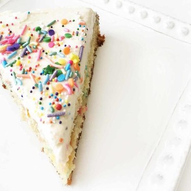 Skinny Funfetti Cake with Buttercream Frosting Recipe | SideChef