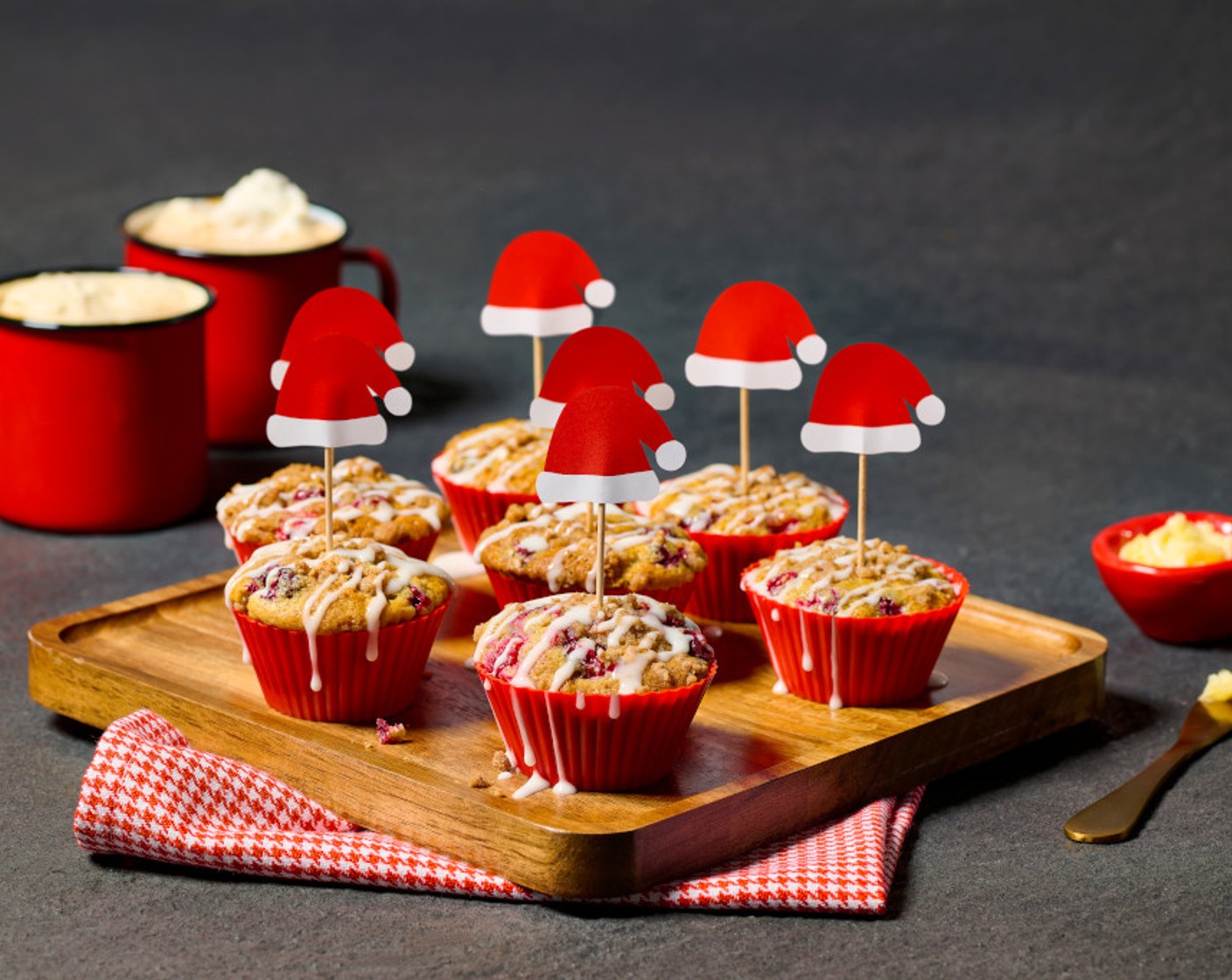 step 8 Drizzle over muffins to serve.