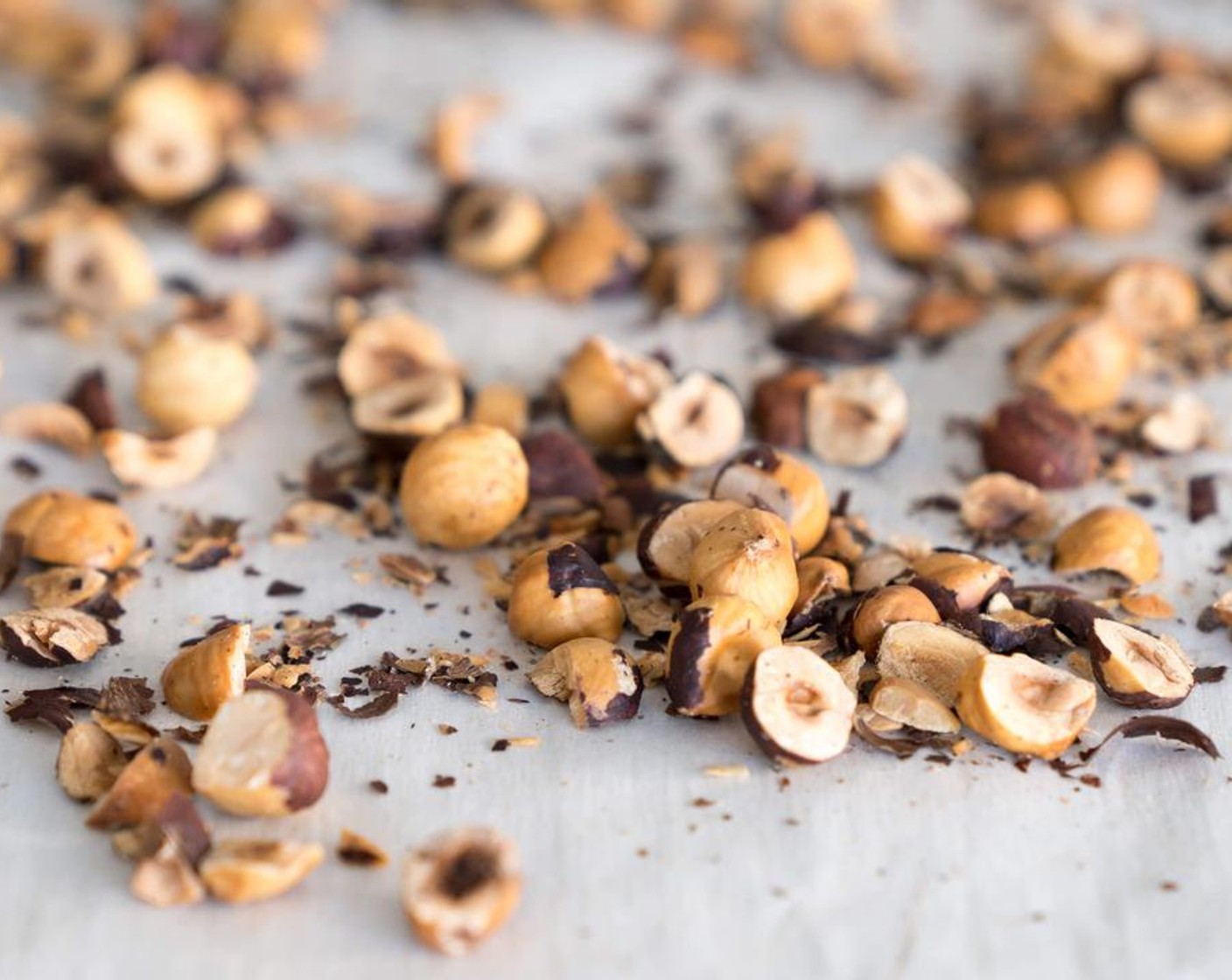 step 5 While doing that, roast Hazelnuts. Place chopped nuts on a baking sheet. Bake for 5-10 minutes or until toasted and crunchy. Watch carefully to ensure they do not burn.