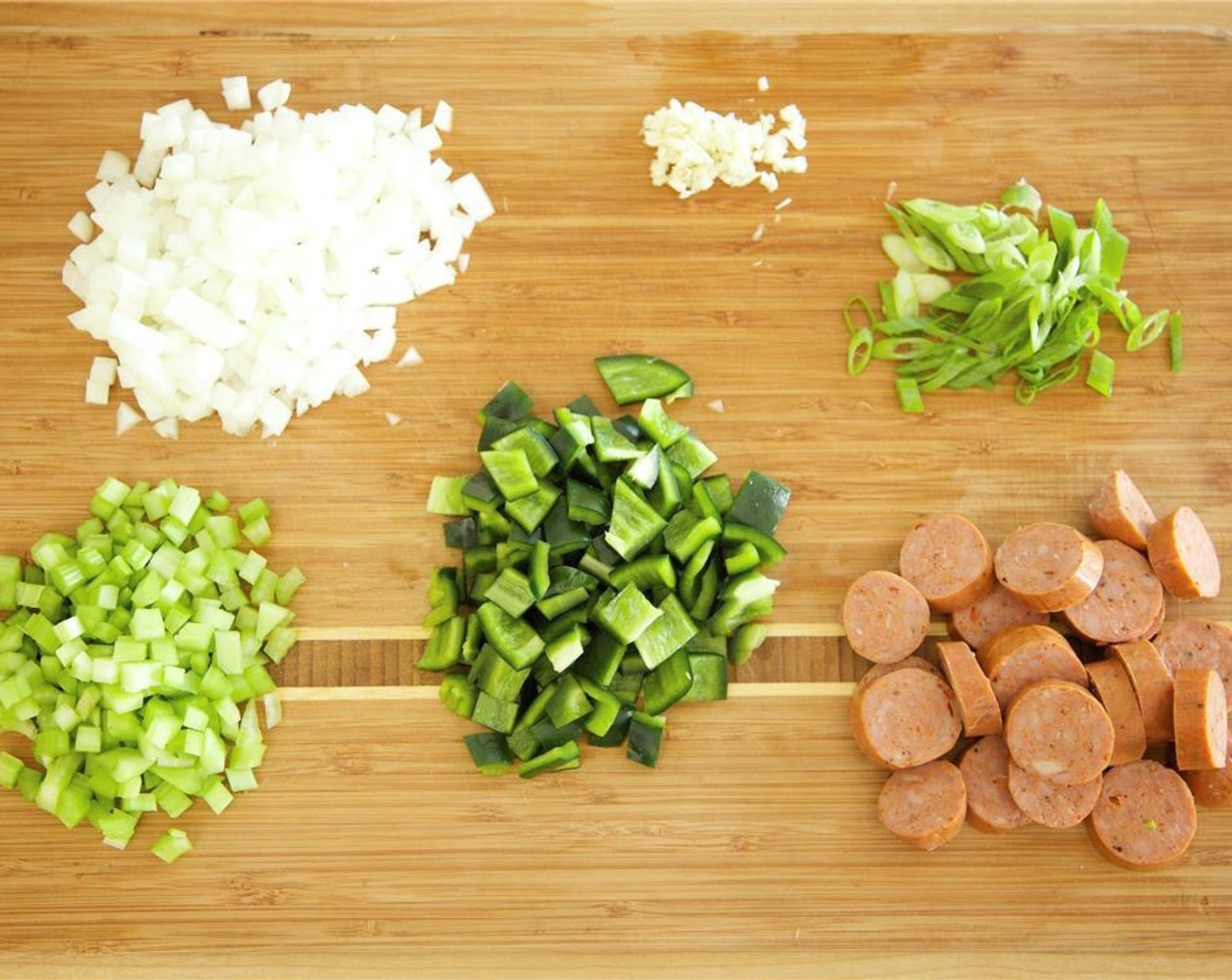 step 1 Peel Onion (1), dice into quarter inch pieces, and place in a small bowl. Dice Celery (2 stalks) into quarter inch pieces, and add to bowl.