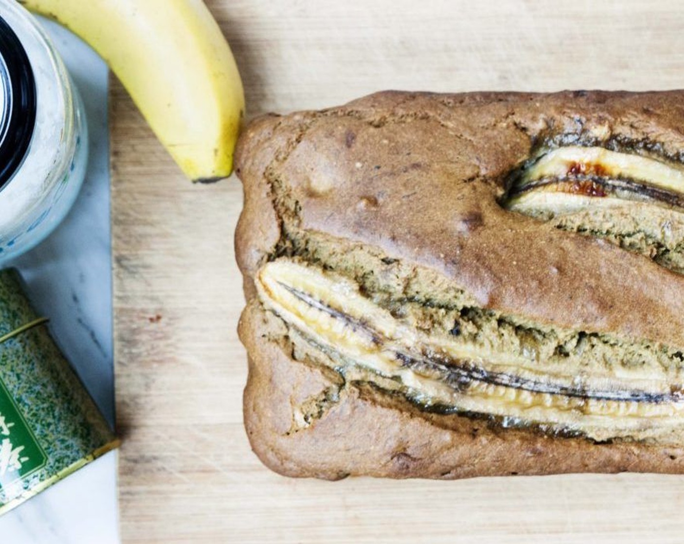 Vegan Matcha Banana Bread