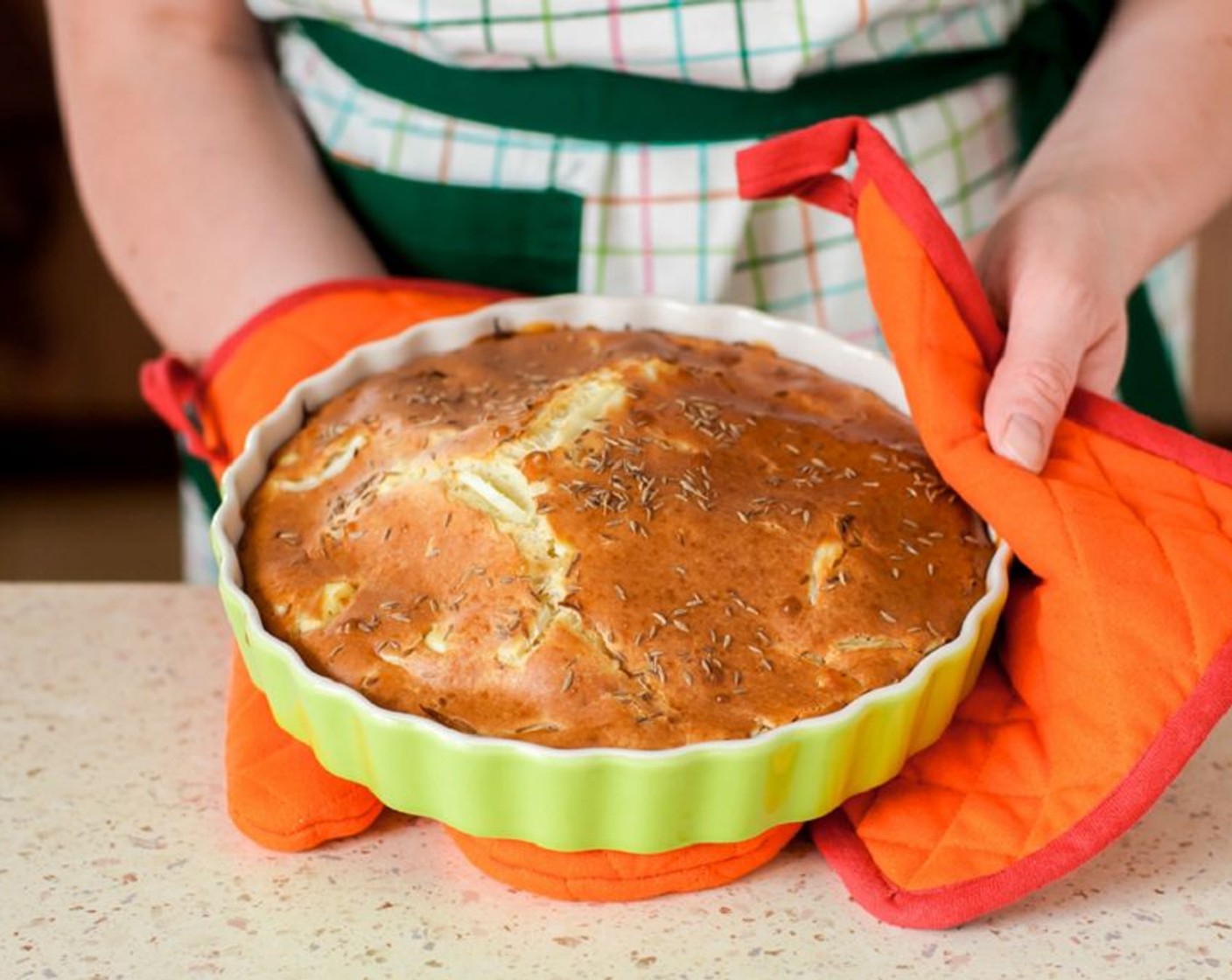 step 8 Bake this for 30-35 minutes, or until you have noticed that the batter is golden brown in color.