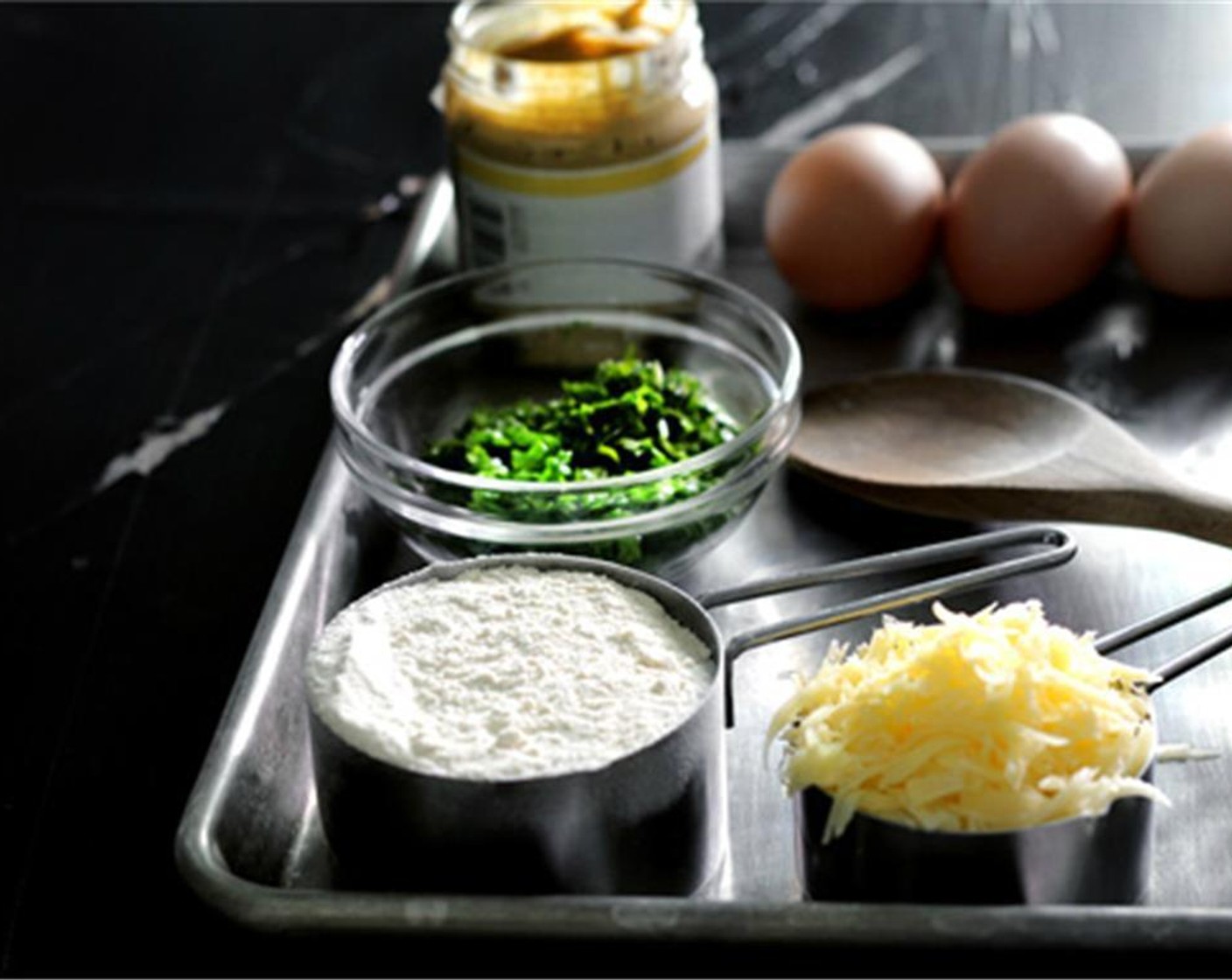 step 1 Have all the ingredients prepared and ready to go on the side. Make sure all the herbs are super-finely minced so the gnocchi can be cut neatly later.