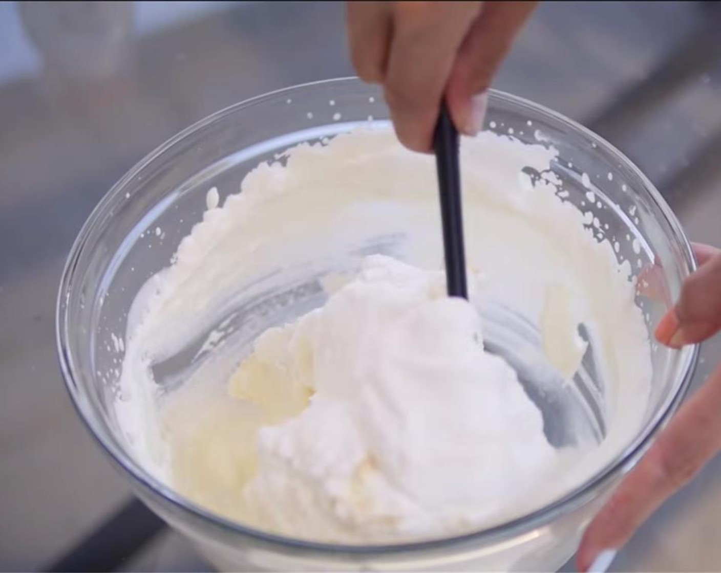 step 2 Whip Whipped Cream (to taste) in a large bowl, and gently fold in an equal amount of Mascarpone Cheese (to taste). Add in Granulated Sugar (2 Tbsp), and Vanilla Extract (1 tsp).
