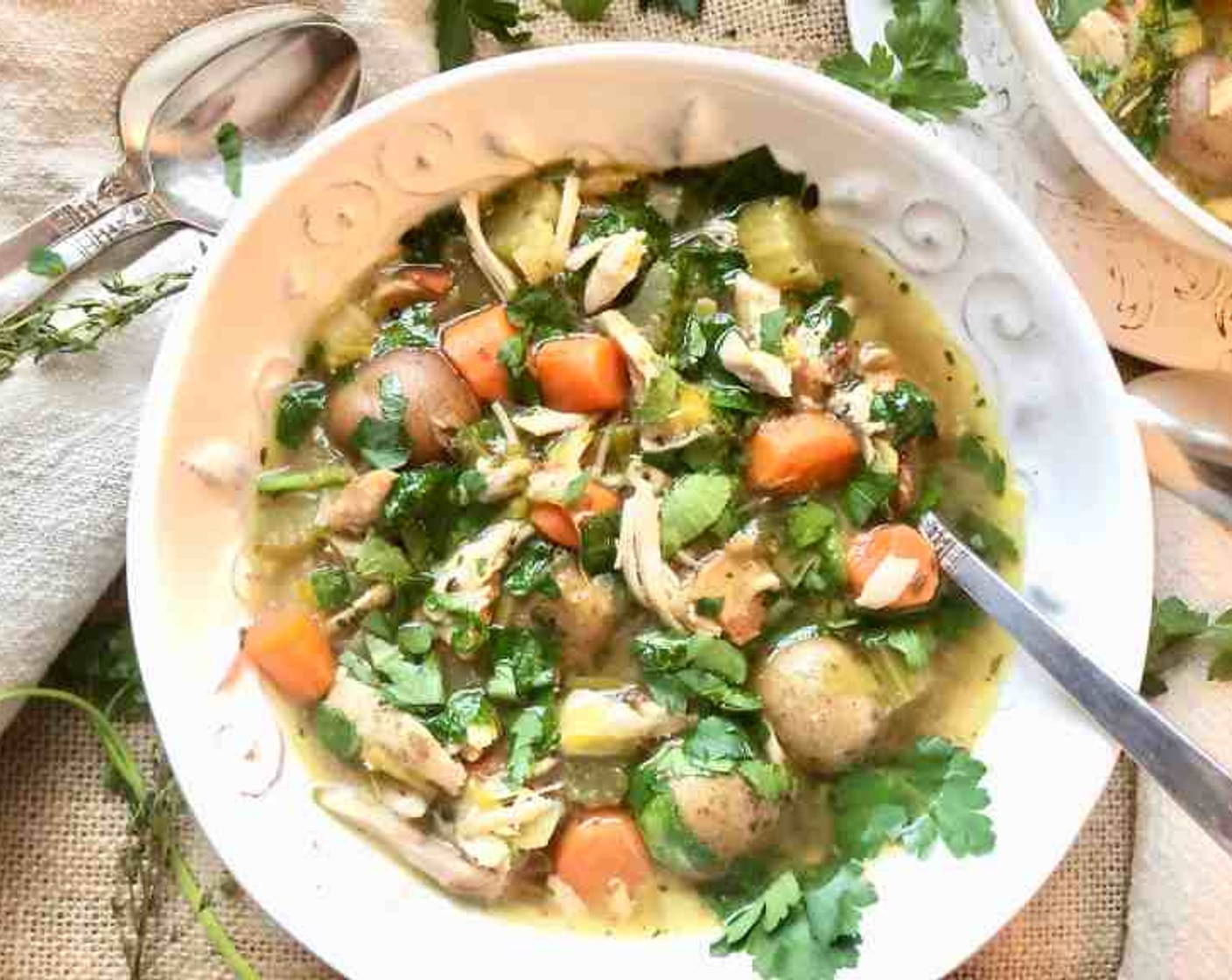 SlowCooker Chicken Soup SideChef