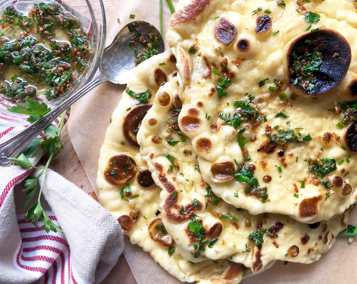 Tieghan's Herbed Garlic Butter Naan