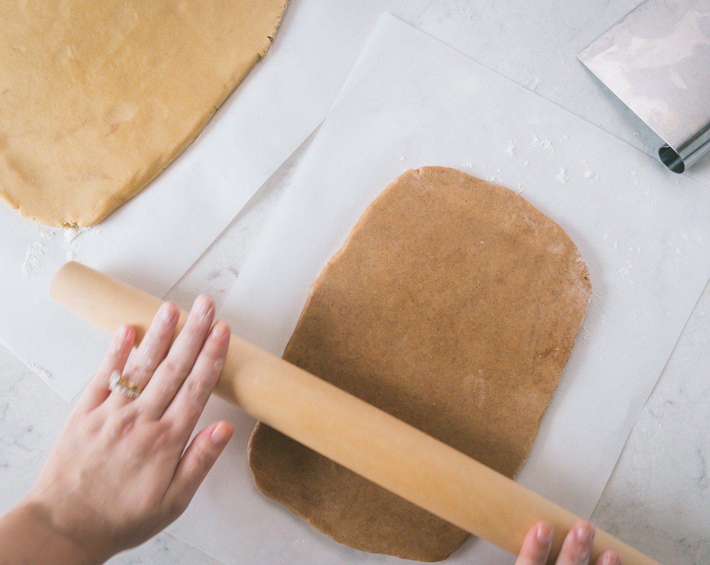 step 8 Roll each dough out into a 9x12-inch rectangle.