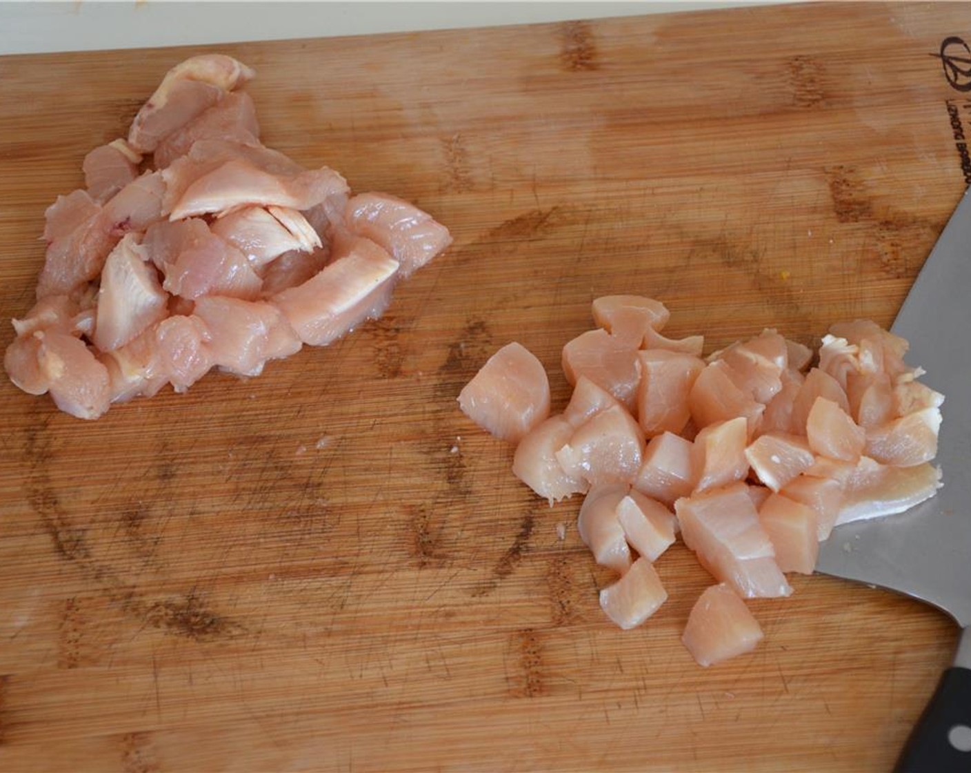 step 3 Dice the Chicken Breasts (12 oz).