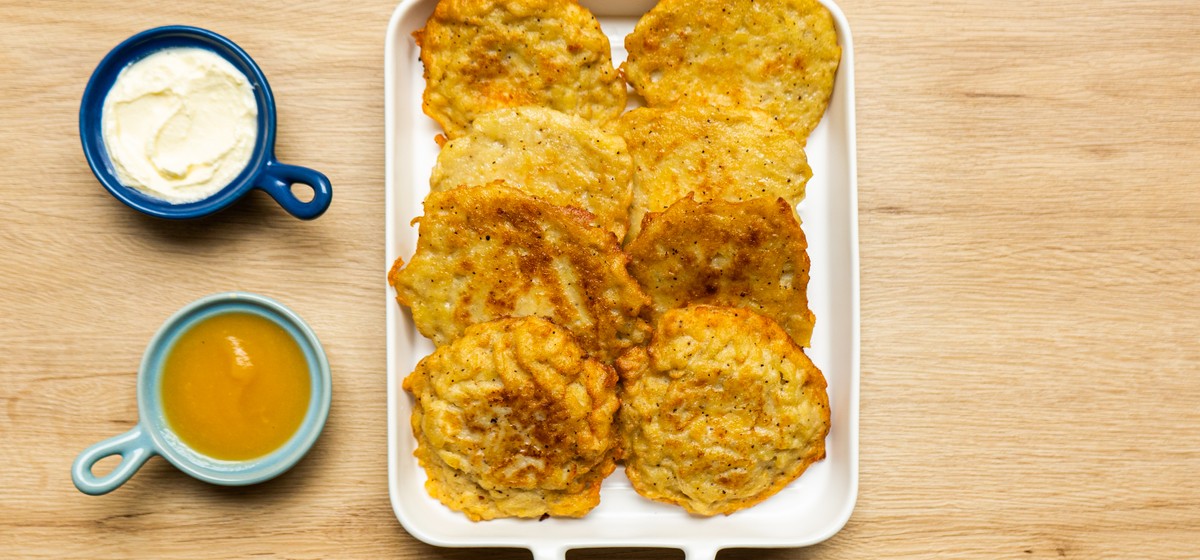 Three Cheese Stuffed Latkes Recipe | SideChef