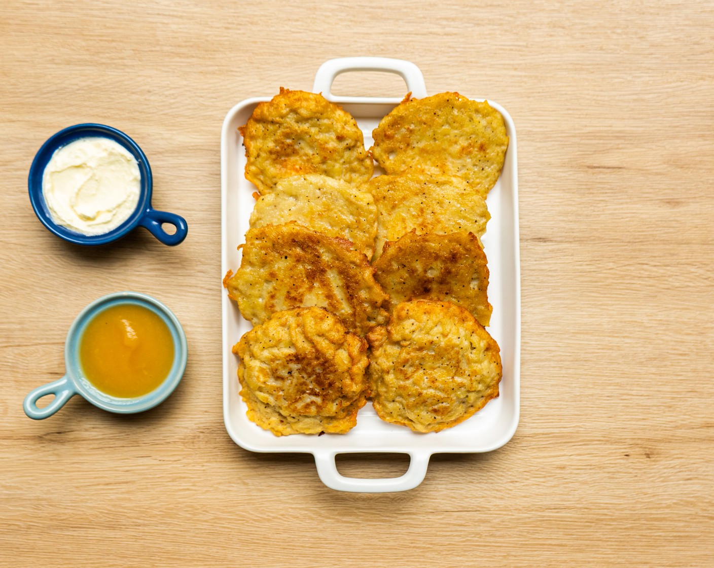 Three Cheese Stuffed Latkes