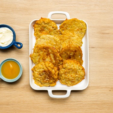 Three Cheese Stuffed Latkes Recipe | SideChef