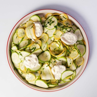 Zucchini, Mint, Lemon & Burrata Salad Recipe | SideChef
