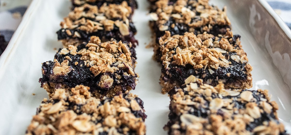 Gluten-Free Vegan PB & J Breakfast Bars Recipe | SideChef