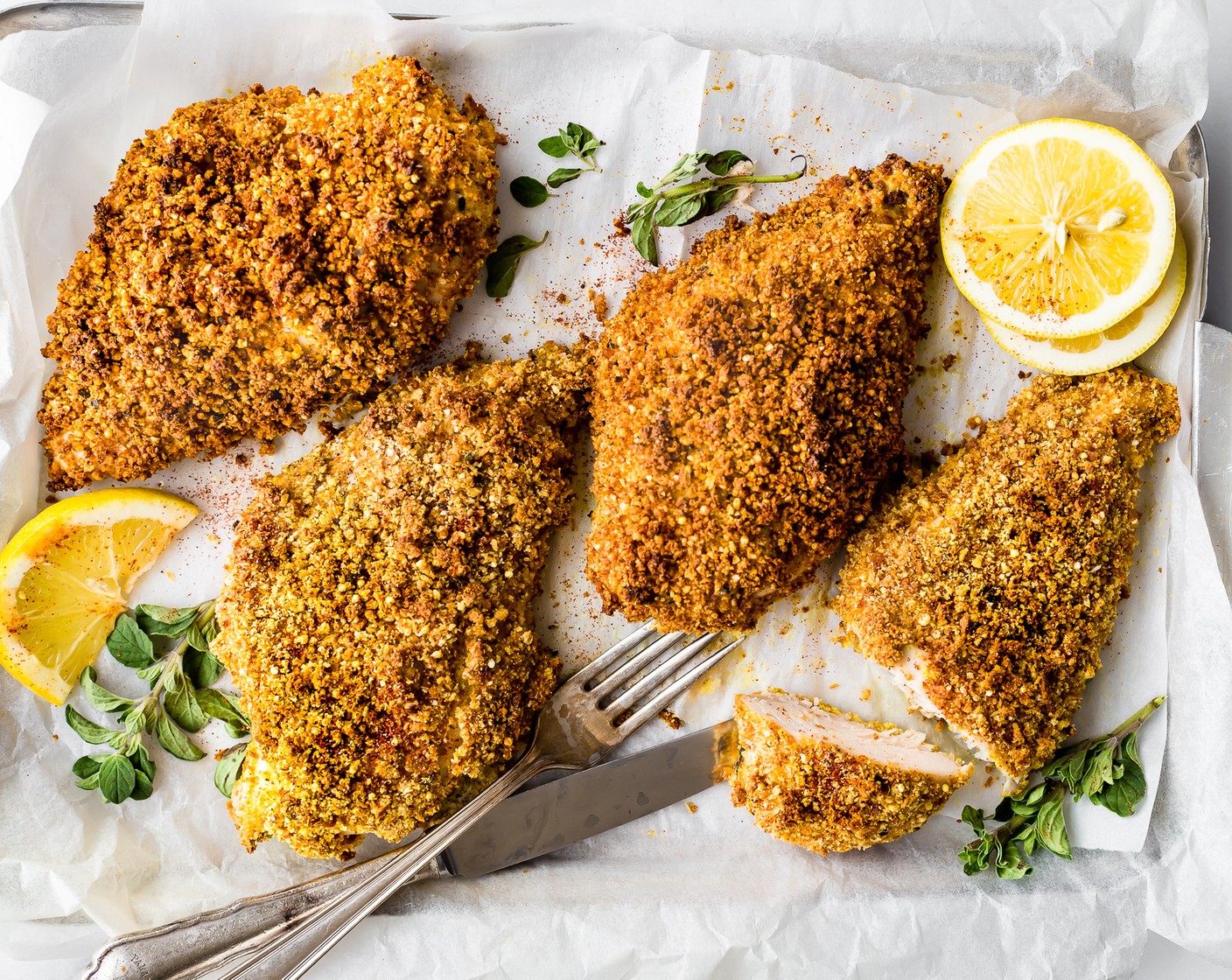 Gluten-Free Panko Crusted Paprika Chicken