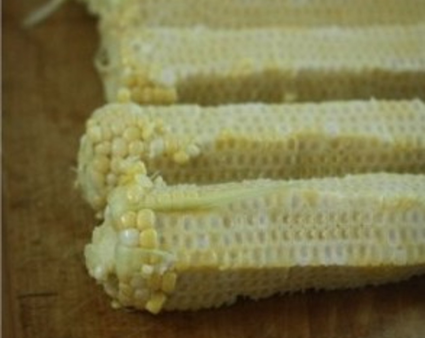 step 1 Remove the kernels from the Corn (6 ears). Reserve in a mixing bowl.