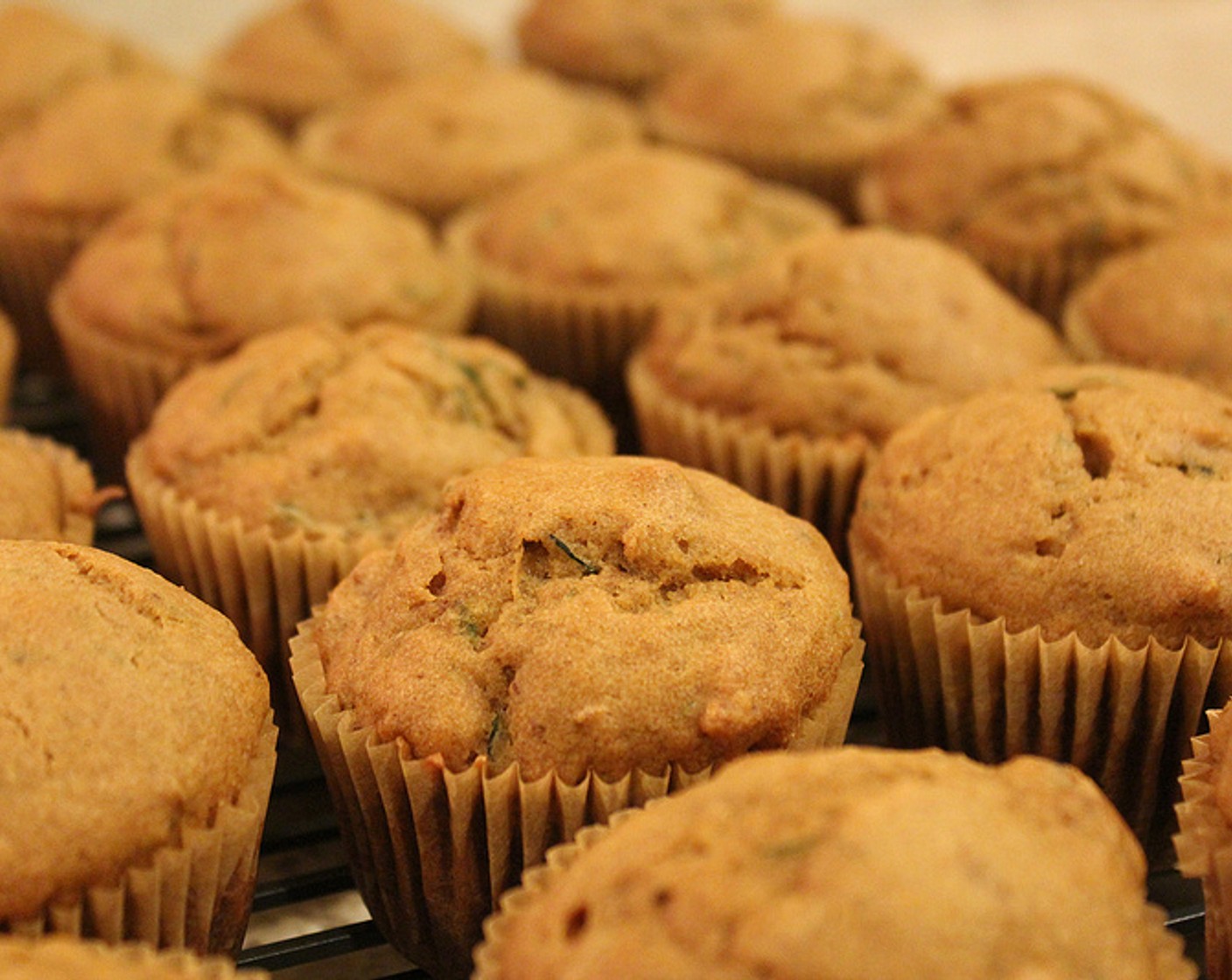 step 9 Bake loaf at 350 degrees F (180 degrees C) for 50-60 minutes or until a toothpick comes out clean. For muffins, bake for 20-25 minutes.