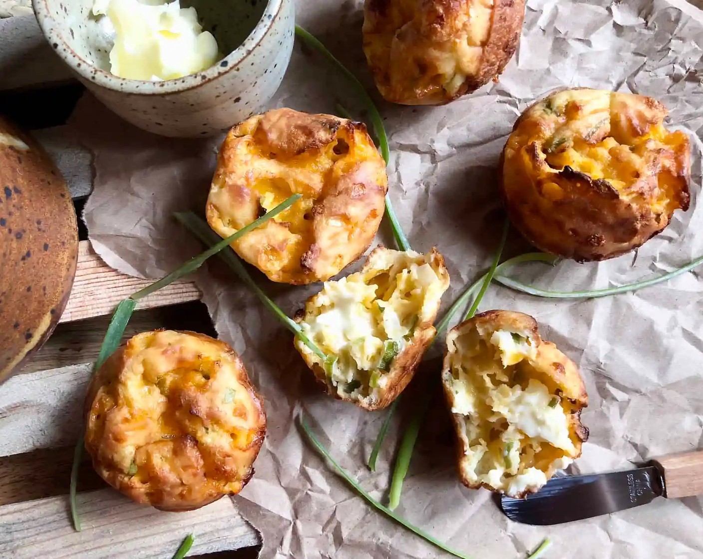 Green Onion and Cheddar Popovers