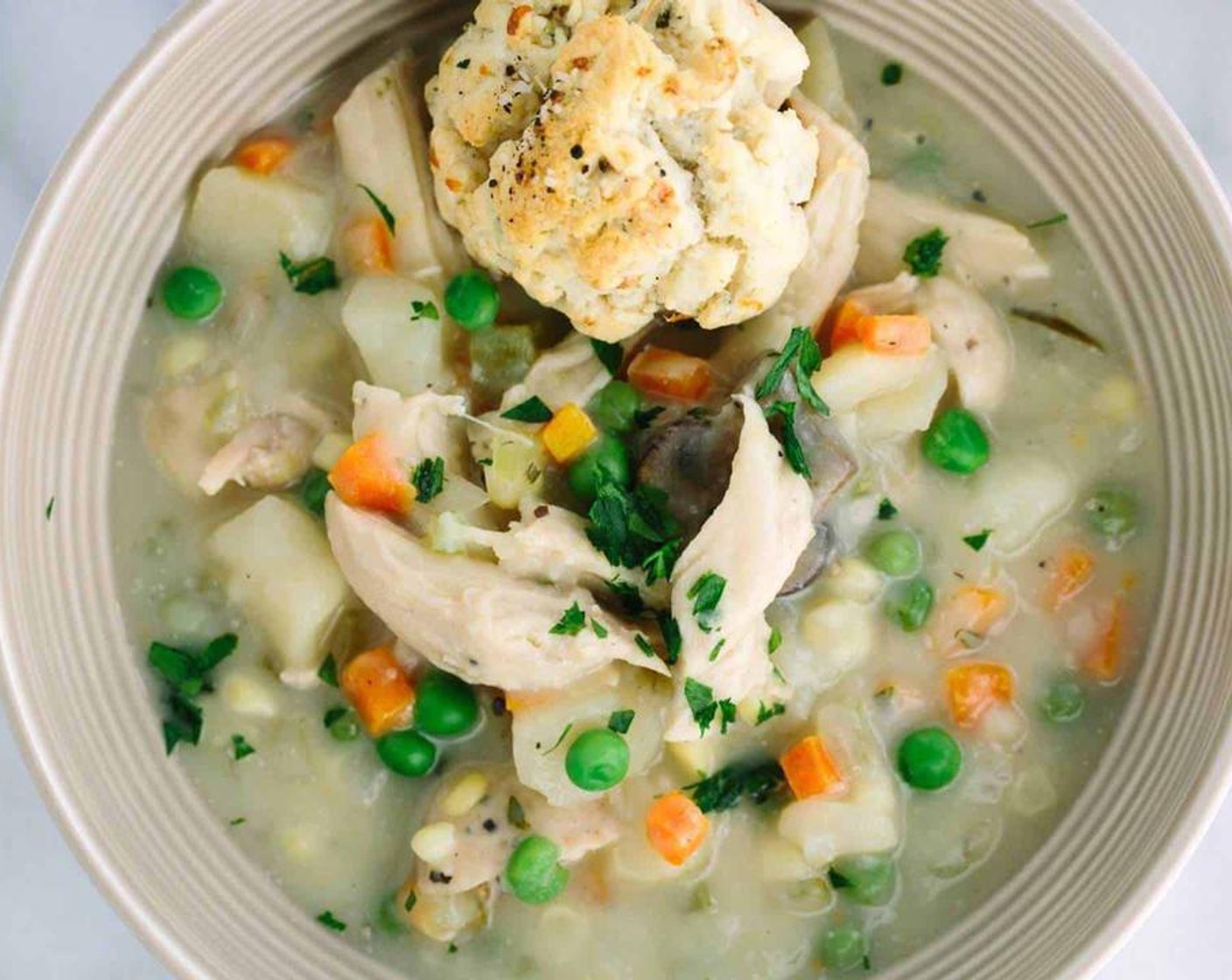 Pot Pie Soup with Turkey Leftovers